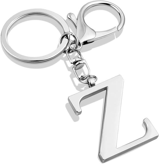 LAXPICOL Gold Letter A-Z Keychain for Women Bag Charms Purse Charms For Handbags Metal Alphabet Initial Letter Keychain