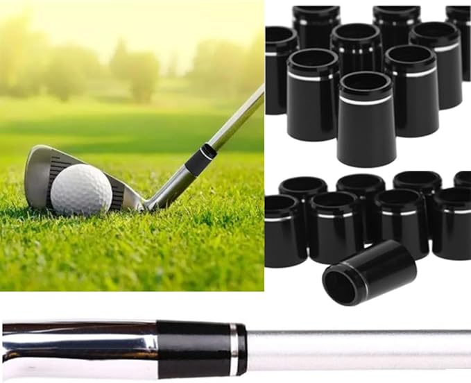 yukata Black Golf Club Ferrules 0.350inch Ring Tapered Ferrules Golf Club Parts for Most Brands of Irons and Carbon Clubs 10PCS
