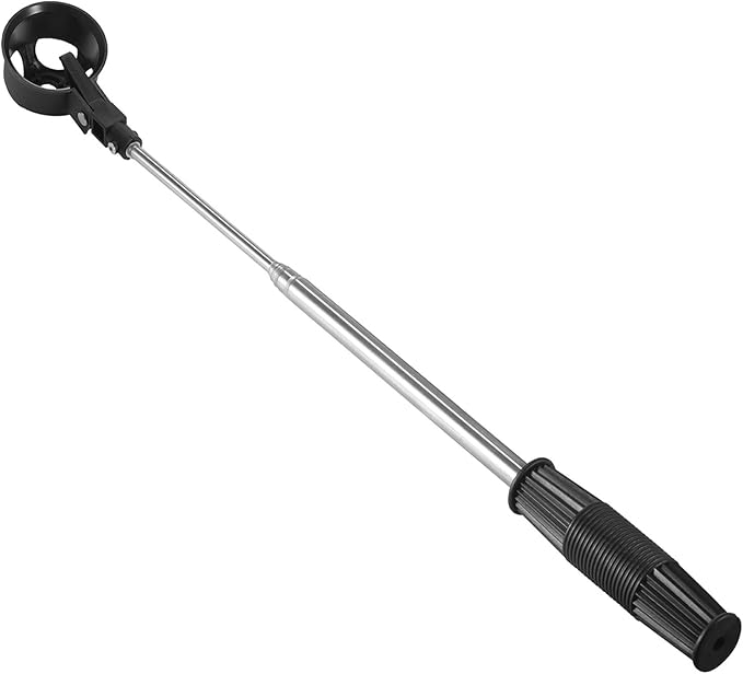 Eowpower Telescopic Golf Ball Retriever, Pick Up Automatic Locking Scoop, 16.5-80 inches Retracted Length