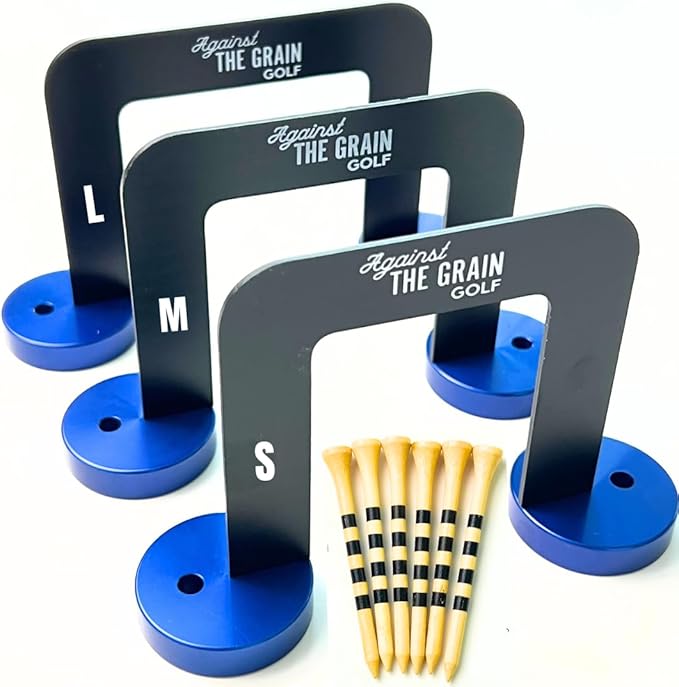 Golf Putting Gate 3 Pack with 6 Tees & Detachable Bases (Small, Medium, Large)