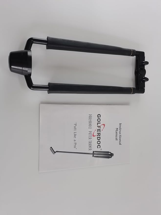 New GolferDoc Dual-Handle Golf Putter Trainer-Training Aid-Swing Path Trainer
