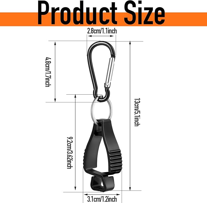 Jetec 6 Pcs Glove Clips for Work Glove Holder Grabber Safety Clips for Construction Work Accessories Helmets Hanger Clamp