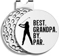 Best Dad by Par Golf Ball Markers, Men's Golf Accessories, Birthday Retirement Golf Gifts for Dad Husband Grandpa