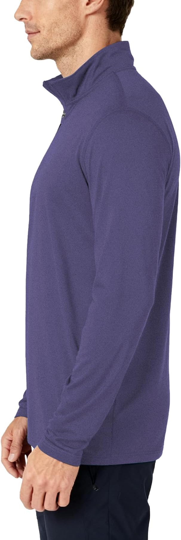 Mens Long Sleeve Shirts Quarter Zip Pullover UPF 50+ Sun Protection Wicking Moisture Workout Running Casual Athletic Tops