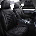 Leather Car Seat Covers for Volkswagen Golf 2001-2021,Car Seat Covers Full Set,Seat Covers with Safety,Waterproof Seat Cover Compatible Airbag(5pcs Black Standard)
