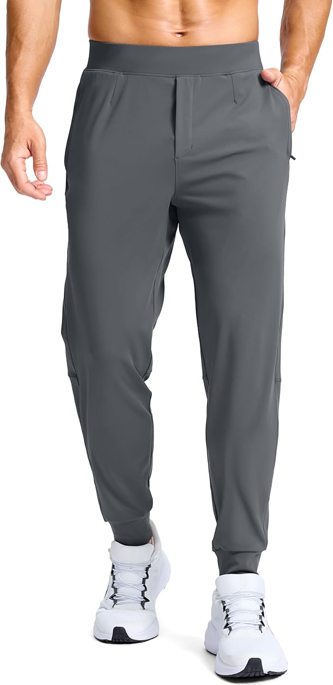 G Gradual Men's Golf Joggers Pants with Zipper Pockets Stretch Sweatpants Slim Fit Track Pants Joggers for Men Work Running