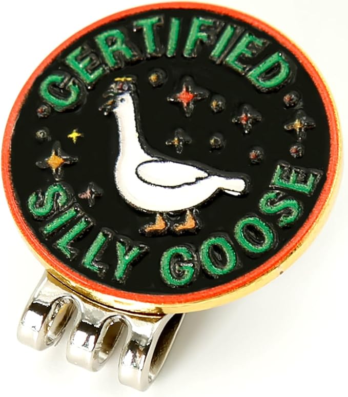 Funny Certified Goose Golf Ball Marker, Unique Magnetic Hat Clip for Golfers, Cool Golf Accessories for Men Women Golf Lovers