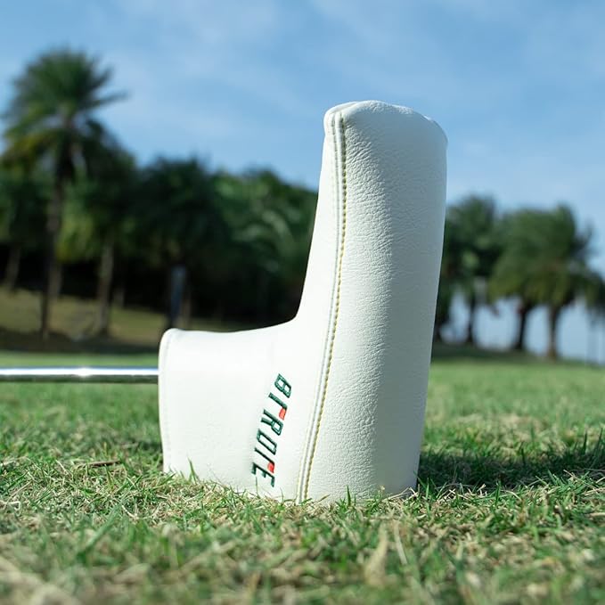 Golf Headcovers Elegant Embroidery Premium Leather Birdie Golf Driver Cover Fairway Hybrid Cover Blade Putter Cover Golf Mallet Putter Cover for OZ1 MEZZ 1 MEZZ1 MAX Putter