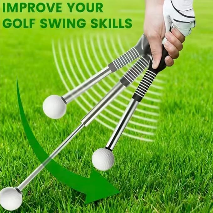 Golf Swing Training Aid - Retractable Golf Grip Trainer,Ergonomic Training Aid for Wrist & Swing Correction, Universal Trainer | for Home & Range Practice