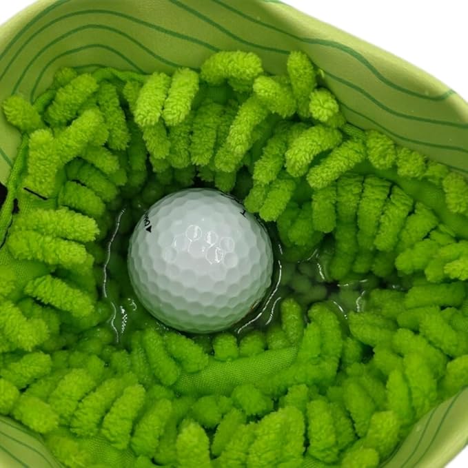FAR&STRAIGHT Golf Club & Ball Cleaning Pouch – Soft Microfiber Interior for Gentle Cleaning – Clip-On, Waterproof Bag