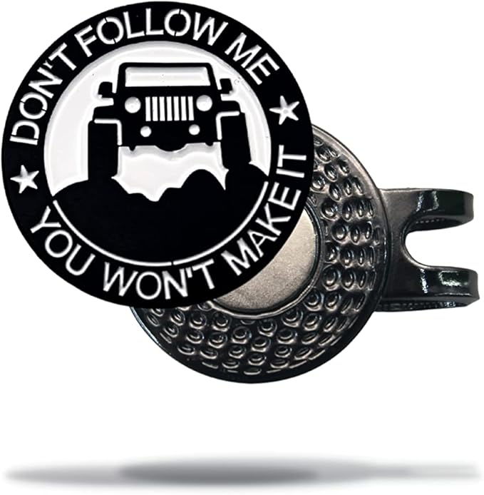 Funny Golf Ball Marker + Premium Magnetic Hat Clip | Unique Gift for Men & Women Golfers | Hilarious Golf Accessory for Any Golfer | NEW Designs!