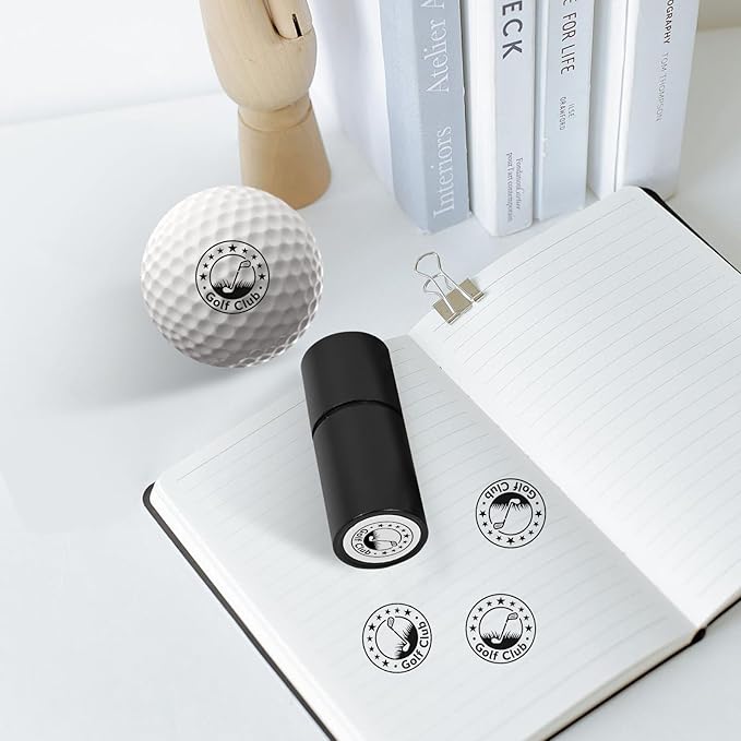 Golf Ball Stamp, Personalized Golf Ball Stamp with Metal Storage Case, Golf Ball Stamp Markers,Reusable Waterproof Golf Ball Marking Gift for Men Golfer & Dad Husband, Golf Balls Stamp