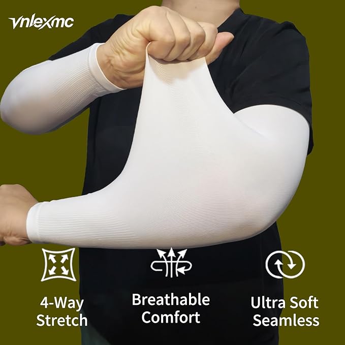 4 Pairs Arm Sleeves to Cover Arms for Men & Women,UV Sun Protection,Cooling Sports Compression,Tattoo Cover Up Sleeve