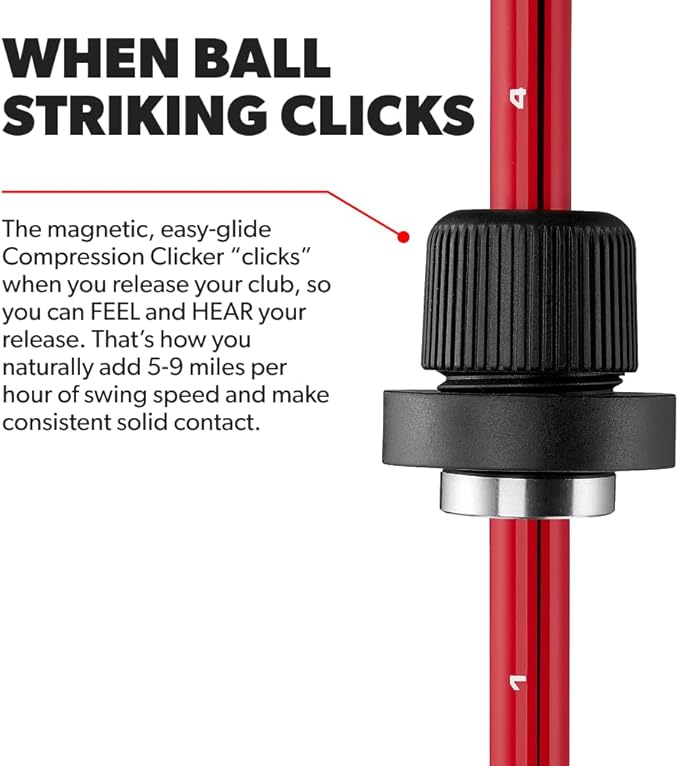 Performance Golf Click Stick - Swing Trainer for Automatic Release I Auditory Feedback I Core Golf Swing Mechanics Improvement