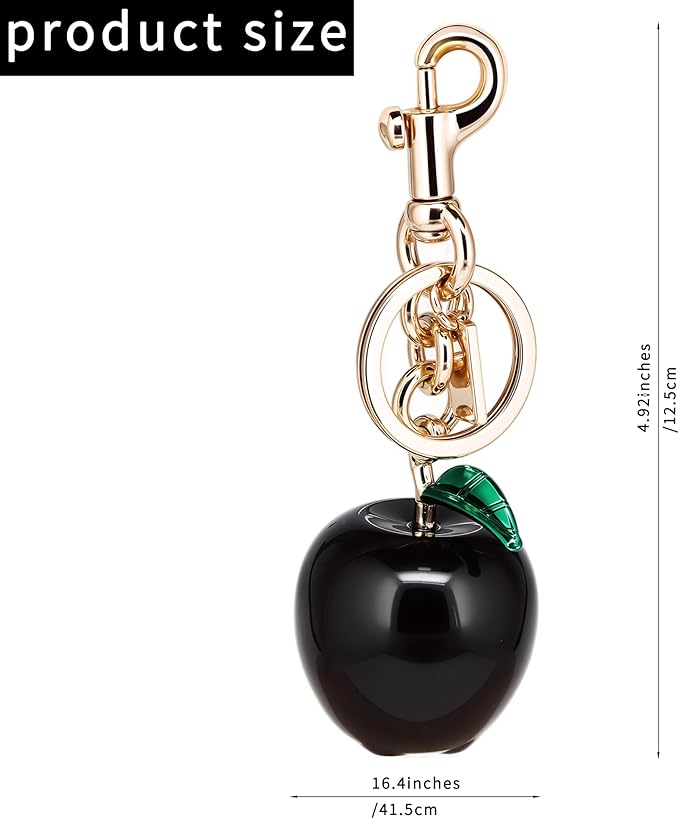 Cherry Bag Charm for Handbag, Big-Apple Strawberry Fruit Bag Charm Cherry Car Accessories KeyChain