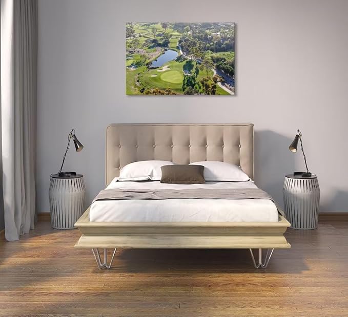 San Diego California Golf Course Wall Art for Living Room Bedroom Bathroom Home Decorations San Diego Golf Course Picture Poster Framed Artwork Canvas Prints Ready to Hang(12''H x 16''W)
