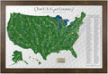 Push Pin Travel Maps Customizable Wall Art - Top Golf Courses USA Map - Rustic Brown - Personalized Framed Pin Map, Includes 150 Pins - Handcrafted in USA - 27.5" x 39.5"