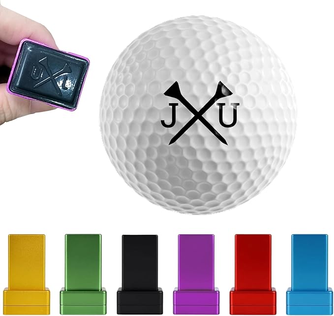 Personalized Golf Ball Stamp - Custom Golf Ball Marker, Waterproof & Long-Lasting Fun Imprint Monogram, Best Golf Accessories 2025 for Men, Large & Clear, Ideal Golf Gift for Dad, women, retirement