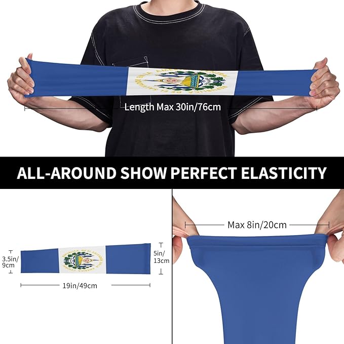 Cute Flag Arm Sleeves Cooling Sun Protection Sports Flag Sleeves for Men Women