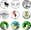 Lot of 10 Golf Ball Markers Assorted Patterns - Soft Enamel Technique