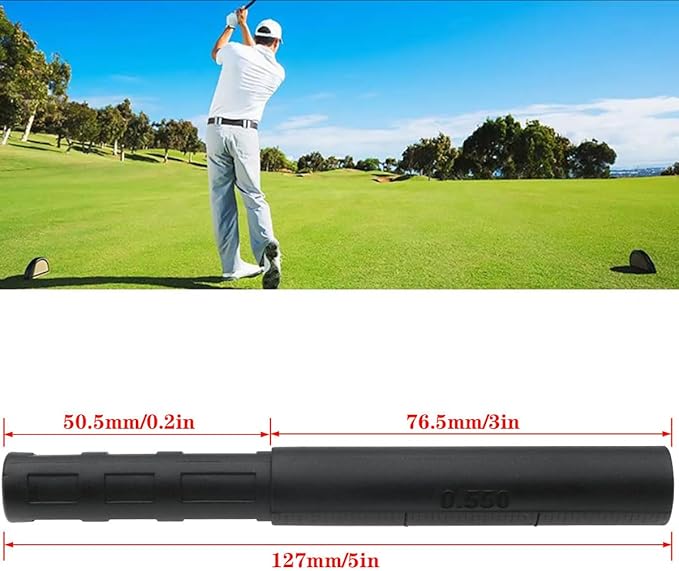 2PCS 0.55 Inch Golf Club Extender Graphite Shaft Extension for Putter Iron and Golf Club Body