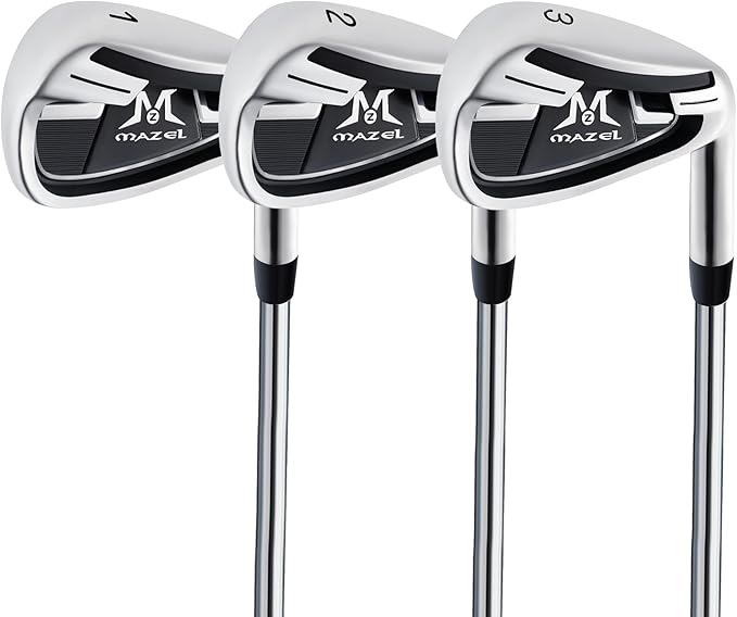 MAZEL Golf Individual Iron 1,2,3,4,5,6,7,8,9, Golf Iron with Steel Shafts for Right Handed Golfers