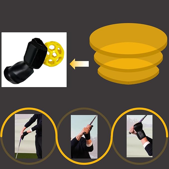 Golf Swing Trainer - Inflatable Practice Aid, Wrist Alignment Control Guide, Skill Development Practice Tool, Arm Position with Balanced Form Support | Golfer Motion Stability for Accurate