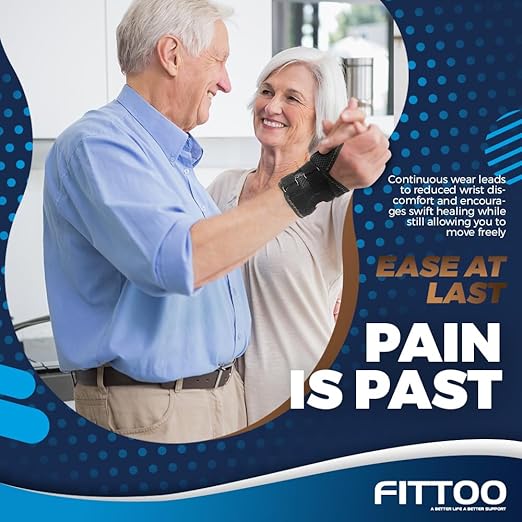 FITTOO Wrist Brace for TFCC Tears, Real Copper Infused TFCC Wrist Brace with Ring Pad for TFCC Tears, Ulnar Sided Wrist Pain, DRUJ Instability, Universal Size for Men & Women Left-L