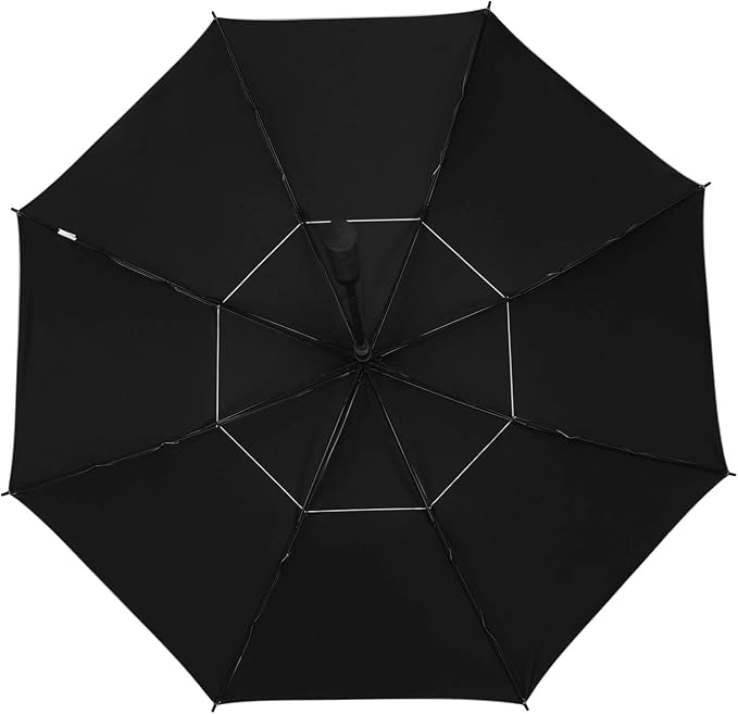 ZEKAR 62" & 68" Windproof Large Vented Canopy Golf Umbrella, UPF 50+ Patio Umbrella | Sun UV Protection | Keep You Cool (Silver, 62"-Pack-of-2)