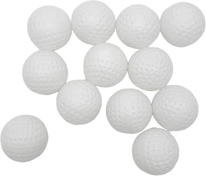 Golf Balls for Kids - Pack (Standard 1.5" Size) Hollow Plastic Practice Ball for Indoor Training, Golf Theme Decoration, Cupcake Toppers, Kids Play, Sports Birthday Party Favors and More