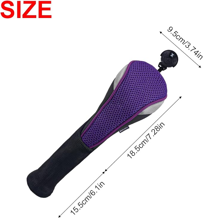 Andux 4pcs/Pack Long Neck Golf Hybrid Club Head Covers Dial No. Tag CTMT-02