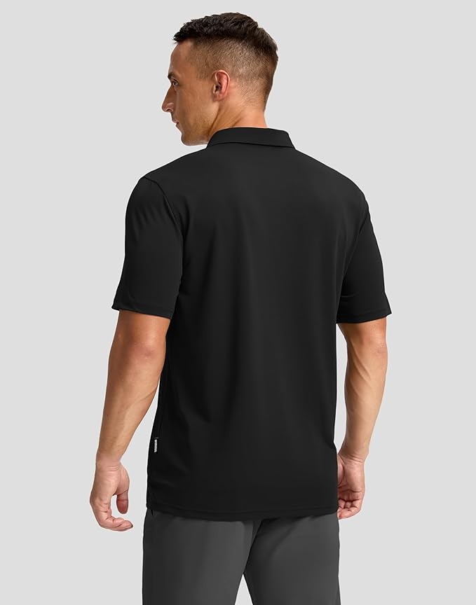 Men's Golf Shirts Dry Fit Moisture Wicking Performance Short Sleeve Collared Polo Shirts for Casual Athletic Business