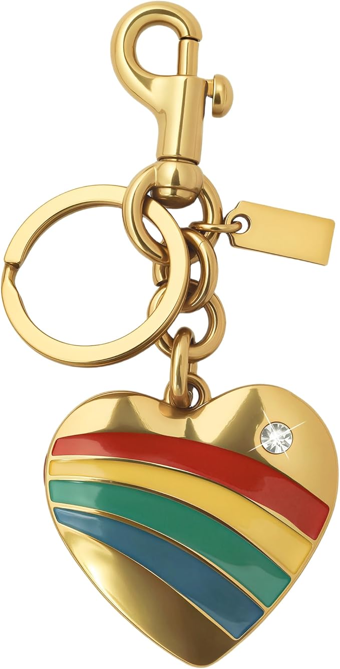 Heart Bag Charm, Gold Bag Charms for Handbags, Heart Keychain for Women, Gift for Lover Valentine