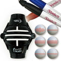 Budget-Friendly Natural Liner Golf Ball Marker - 360° Triple-Line Stencil with 3ea Marker Pens