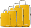 Gonex Compression Packing Cubes, 3pcs/4pcs Expandable Storage Travel Luggage Bags Organizers