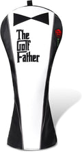 The Golf Father Golf Club Covers, Driver Fairway Hybrid Headcover, Funny Putter Cover Magnetic, Black & White Color Iron Covers,Golf Gifts for Men