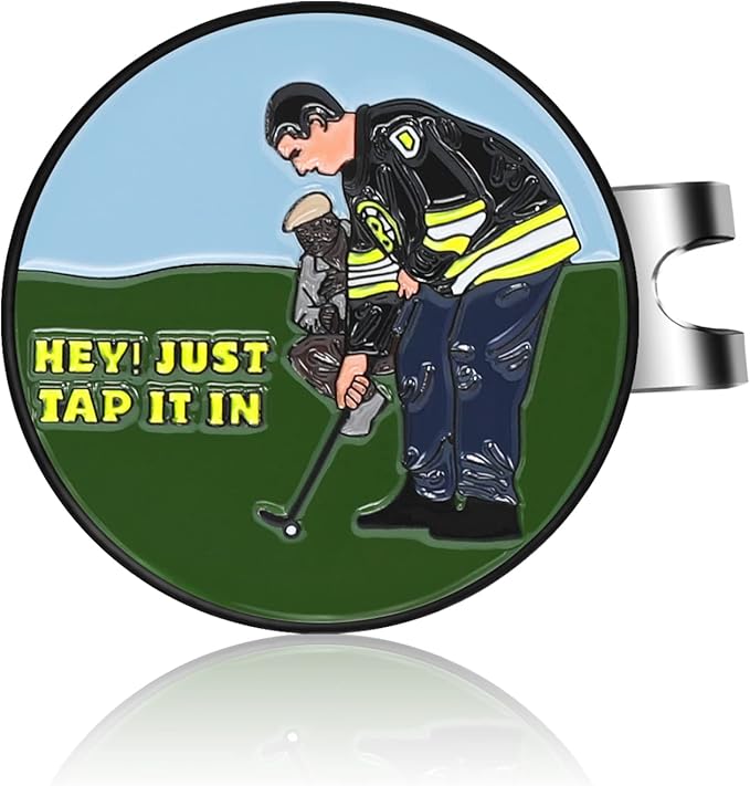 Enamel Golf Ball Marker with Magnetic Hat Clip - Funny Golf Accessories - Great Gift for Golf Lovers