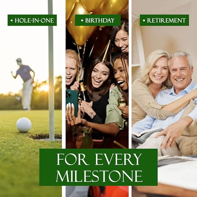 24K Gold Plated Golf Ball Marker with Magnetic Hat Clip - Luxury Golf Gifts for Men, Unique Golf Accessories for Dad, Boss, Husband, Unique Golf Gifts for Men Who Have Everything [ Crystal ]