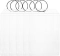 Waterproof Travel Luggage Tags Set 6pcs Black Steel Wire Loop, Extra Large Plastic Bag Tags for Suitcases and Golf Bags, Sturdy Id Badge Holders for Cruise and Backpack Use