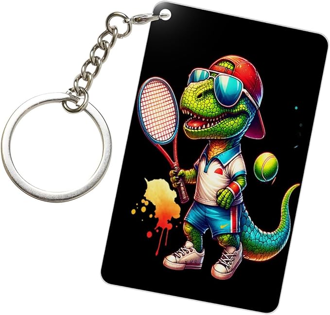Golf Keychains Rectangular Acrylic Keychain Daily Key Ring Car Key Fob Holder 2X3 Inch