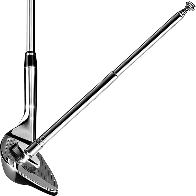 Golf Alignment Rods, 7 Length Adjustments - Golf Alignment Stick Corrector Lie Angle Tool, Golf Swing Training Aids Aiming Stick - Golf Club Face Aim, Visualize and Align Your Golf Shot