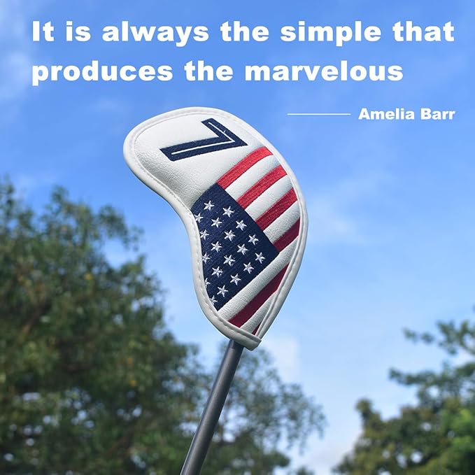 Golf Iron Head Covers Set Iron Headcover Wedge Cover Golf Iron Club Cover USA American Flag for PXG0311