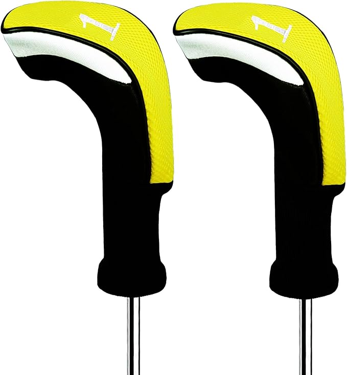 Golf Club Head Covers for Woods and Driver Hybrids Fairway Value Pack Protective Clubs Headcovers with Interchangeable No.Tags 1 3 5
