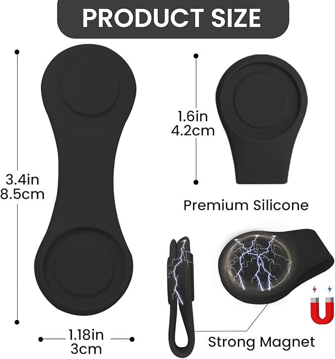 FINGER TEN Golf Ball Marker Hat Clip Magnetic Value 3 4 6 Pack Set Silicone Durable Removable Attaches Easily to Hats Caps Belt