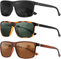 KALIYADI Polarized Sunglasses for Men and Women, Mens Sun Glasses with UV Protection for Driving Fishing Golf (3 Packs)