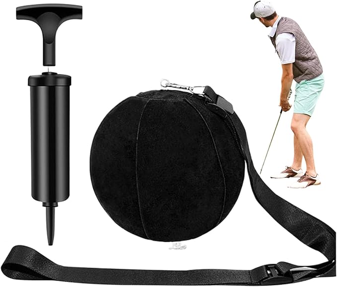 Inflatable Golf Training Ball - Adjustable Postures Aid, Flexible Swing Corrector, Lightweight Practice Tool | Golf Alignment Trainer for Women Men Boys Girls Teens Youth Cyclists Athletes Use