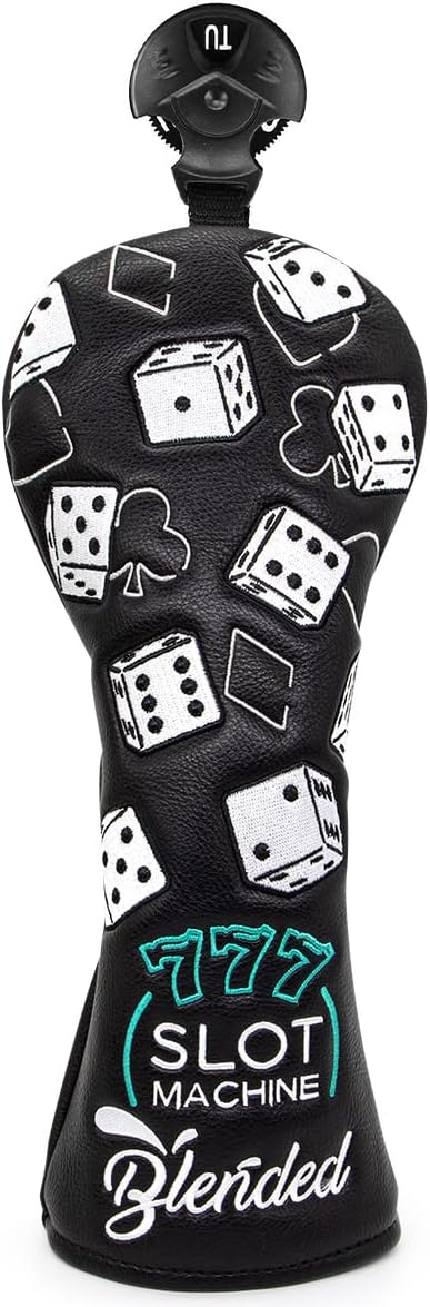 Golf Club Covers Lucky 777 Blade Putter Headcover Golf Driver Covers Fairway Wood Headcover Hybrid Head Cover Blade Putter Cover Leather 3 Wood Headcovers Golf Headcovers for All Brand