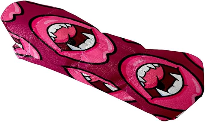 3 Pack PU Leather Golf Club Head Covers - Driver, Fairway Wood & Hybrid, Funny Golf Accessories, Ideal Golf Gift Colorful Line Seashell