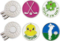 Golf Ball Markers with Hat Clips Value Sets for Men Women Golfer, Removable Attaches Easily to Golf Cap Premium Gifts (Mixed 4 Ball Markers)