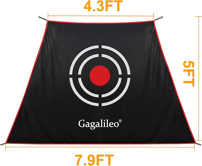 Gagalileo Golf Target Cloth: Protective Net Portable Easy Setup with S-Hooks & Ropes Indoor Outdoor Practice All Golfers Training Accuracy for Backyard Garage